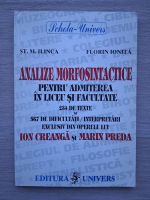 Stefan M. Ilinca, Florin Ionita - Analize morfosintactice pentru admiterea in liceu si facultate