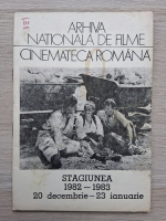 Arhiva nationala de filme. Cinemateca romana, Stagiunea 1982-1983, 20 decembrie-23 ianuarie