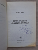 Aurel Rau - Seara cu versuri in lectura autorilor (cu autograful si dedicatile autorului pentru Ion Caramitru)