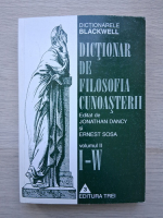 Dictionar de filosofia cunoasterii, volumul 2. I-W