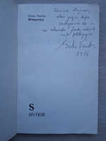 Grete Tartler - Melopoetica (cu autograful autoarei)