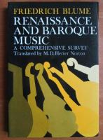 Friedrich Blume - Renaissance and baroque music