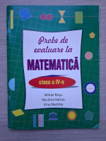 Mihail Rosu, Niculina Ilarion - Probe de evaluare la matematica, clasa a IV-a