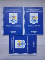 Set Rituale Masonice: Ritualul Ucenicului, Ritualul Calfei, Ritualul Maestrului (3 volume, uzate)