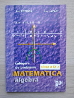 Ion Petrica, Ion Lazar - Matematica. Culegere de probleme, clasa a IX-a