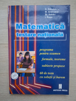 D. Savulescu, Mariana Andrusca - Matematica. Testare nationala