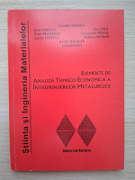 Corneliu Rizescu, Emil Ionescu - Elemente de analiza tehnico-economica a intreprinderilor metalurgice