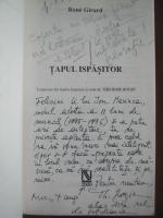 Rene Girard - Tapul ispasitor (cu autograful traducatorului)