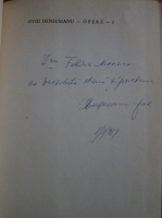 Ovid Densusianu - Opere, vol. 1 (autograf Densusianu fiul)