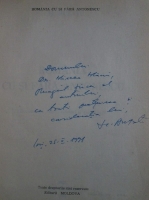 Gheorghe Buzatu - Romania cu si fara Antonescu (cu autograful autorului)