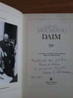 Mihail Sadoveanu - Daim (autograf Valeria Sadoveanu)