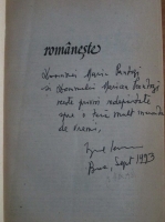 Virgil Ierunca - Romaneste (cu autograful autorului)