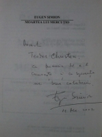 Eugen Simion - Moartea lui Mercutio (cu autograful autorului)
