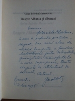 Gelcu Maksutovici - Despre Albania si albanezi (cu autograful autorului)