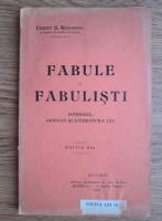 Cristu S. Negoescu - Fabule si fabulisti. Istoricul genului si literatura lui (1905)