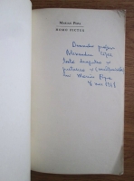 Marian Popa - Homo fictus. Structuri si ipostaze (cu autograful si dedicatia autorului)