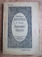 N. I. Herescu - Insemnari literare (1926)