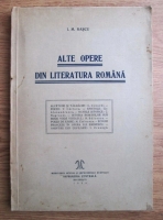 I. M. Rascu - Alte opere din literatura romana (1938)