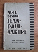 Marcel Breslasu - Note despre Jean Paul Sartre (1947)