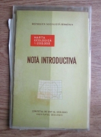 V. Ianovici - Romania, Harta geologica. Nota introductiva