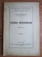 Ioan Petrovici - Teoria notiunilor (1925)