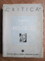 Th. Capidan - Limba si cultura (1943)