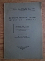 Dan Simonescu - Contributii privitoare la istoria literaturii romane (1928)