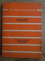 Anticariat: Saadi - Cele mai frumoase poezii. Bustan
