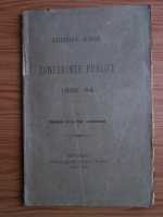 C. Dissescu - Conferinte publice 1883-1884. Partidele intr-un stat constitutional (1884)