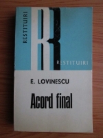 Eugen Lovinescu - Acord final