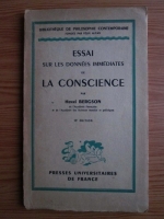 Henri Bergson - Essai sur les donnees immediates de la conscience (1946)