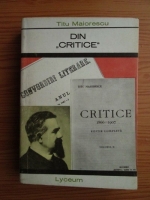 Titu Maiorescu - Din Critice