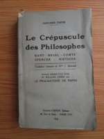 Giovanni Papini - Le crepuscule des philosophes (1922)
