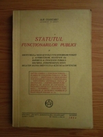 Ilie Cojocaru - Statutul functionarilor publici (1934)