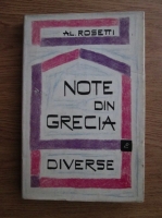 Alexandru Rosetti - Note din Grecia. Diverse 