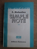 L. Kalustian - Simple note (volumul 2)