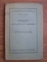 Anticariat: David Hume - Cercetare asupra intelectului omenesc (1936)