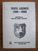 Leonida Gherasim - Teste licenta 1999-2000