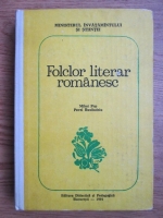 Mihail Pop, Pavel Ruxandoiu - Folclor literar romanesc