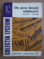 Din presa literara romaneasca 1918-1944
