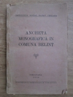 Ancheta monografica in comuna Belint