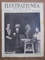 Ilustratiunea Romana, nr. 16, an VII, 10 aprilie 1935. La palatul Cotroceni: M. S. Regina Maria, pozand sculptoritei Militza Patrascu
