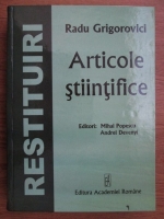 Radu Grigorovici - Articole stiintifice