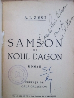 A. L. Zissu - Samson si noul dragon (cu autograful autorului)