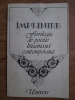 Anticariat: Implinire, florilegiu de poezie lituaniana contemporana