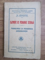 Anticariat: Th. Loewenstein - Elemente de pedagogie sexuala. Psihologia si pedagogia adolescentei (1930)