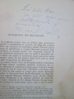 Dinu V. Rosetti - Din preistoria bucurestenilor, civilizatia tip Bucuresti (cu autograful autorului)