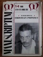 Revista Manuscriptum (nr. 1-4, 1999) numar special, Cristian Popescu