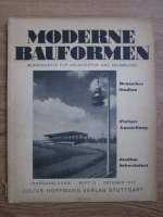 Moderne Bauformen. Monatshefte fur Architektur und Raumkunst. Nr. 10, octombrie 1937