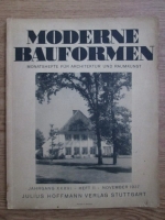 Moderne Bauformen. Monatshefte fur Architektur und Raumkunst. Nr. 11, noiembrie 1937